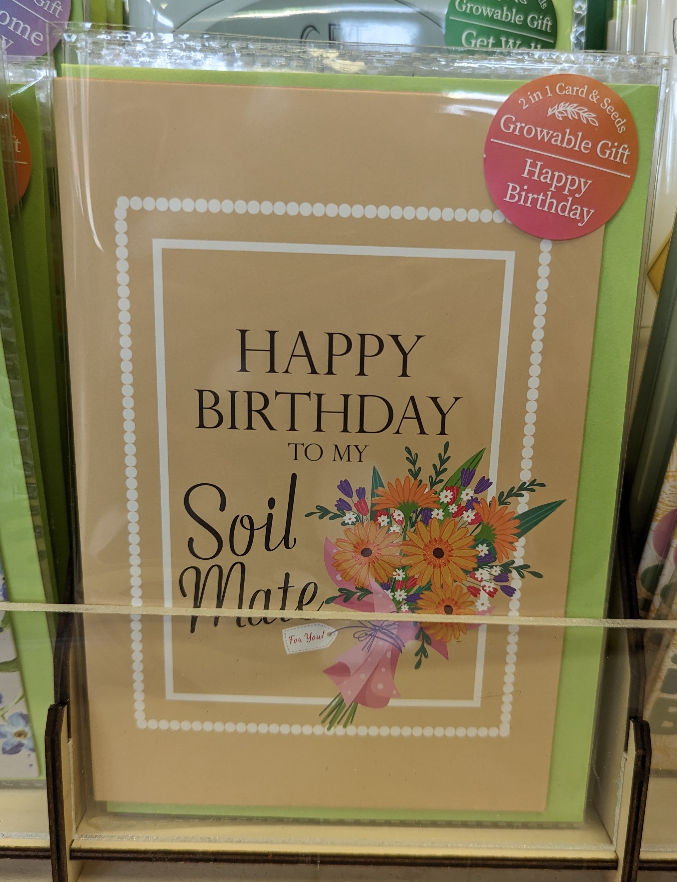 Gift Cards, appropriate to the occasion, plantable